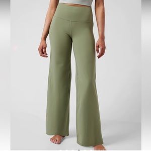 NEW Elation Wide Leg Eucalyptus Olive Pant